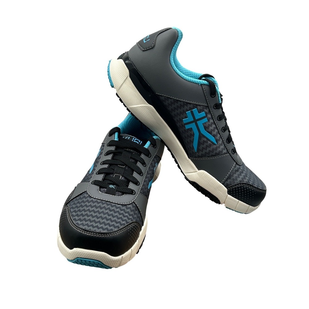 Kuru Quantum Sneakers, Women's 5 Wide, Urban Concrete,Topaz Blue, White, (NIB)